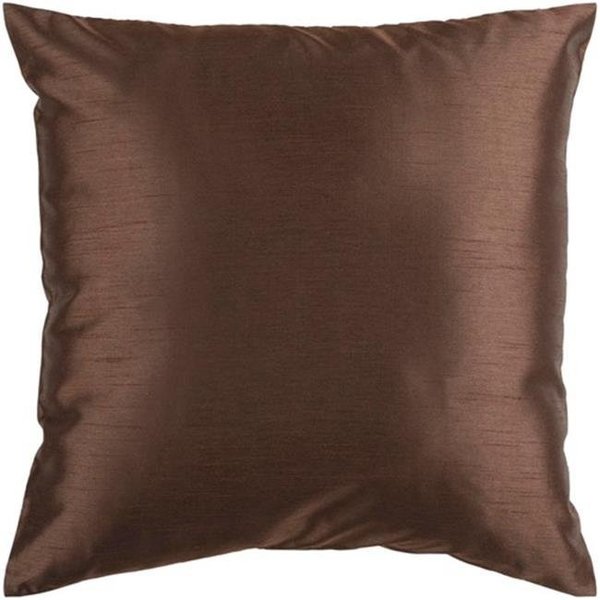 Surya Surya Rug HH040-2222P Square Chocolate Decorative Poly Fiber Pillow 22 x 22 in. HH040-2222P
